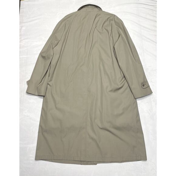 London Fog Jacket Mens 48 Regular Beige Trench Coat Removable Lining Overcoat - Picture 2 of 10